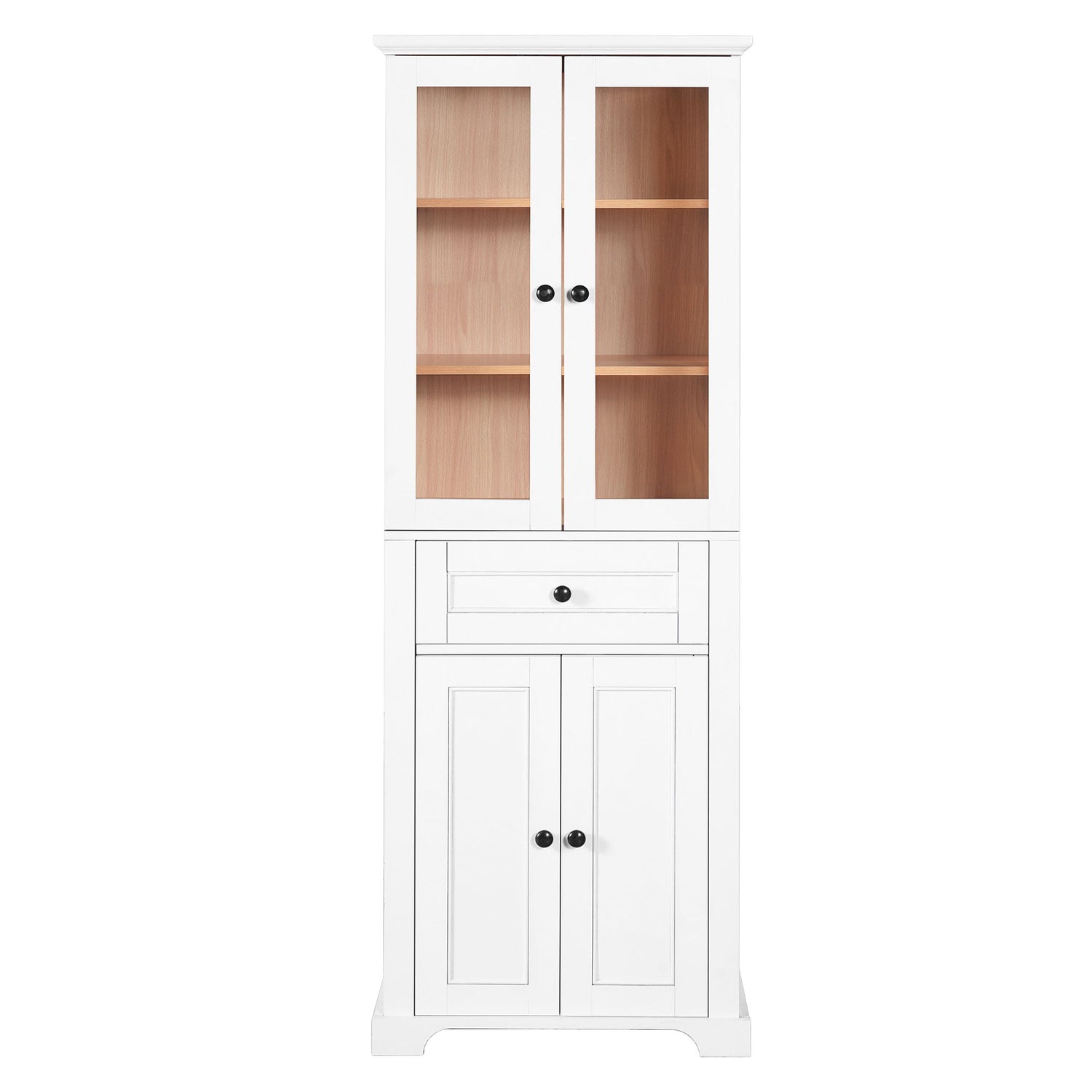 Bathroom Vanity &amp; Tall Storage Cabinet Set With Doors, Adjustable Shelves, Soft Close Hinges, Sink