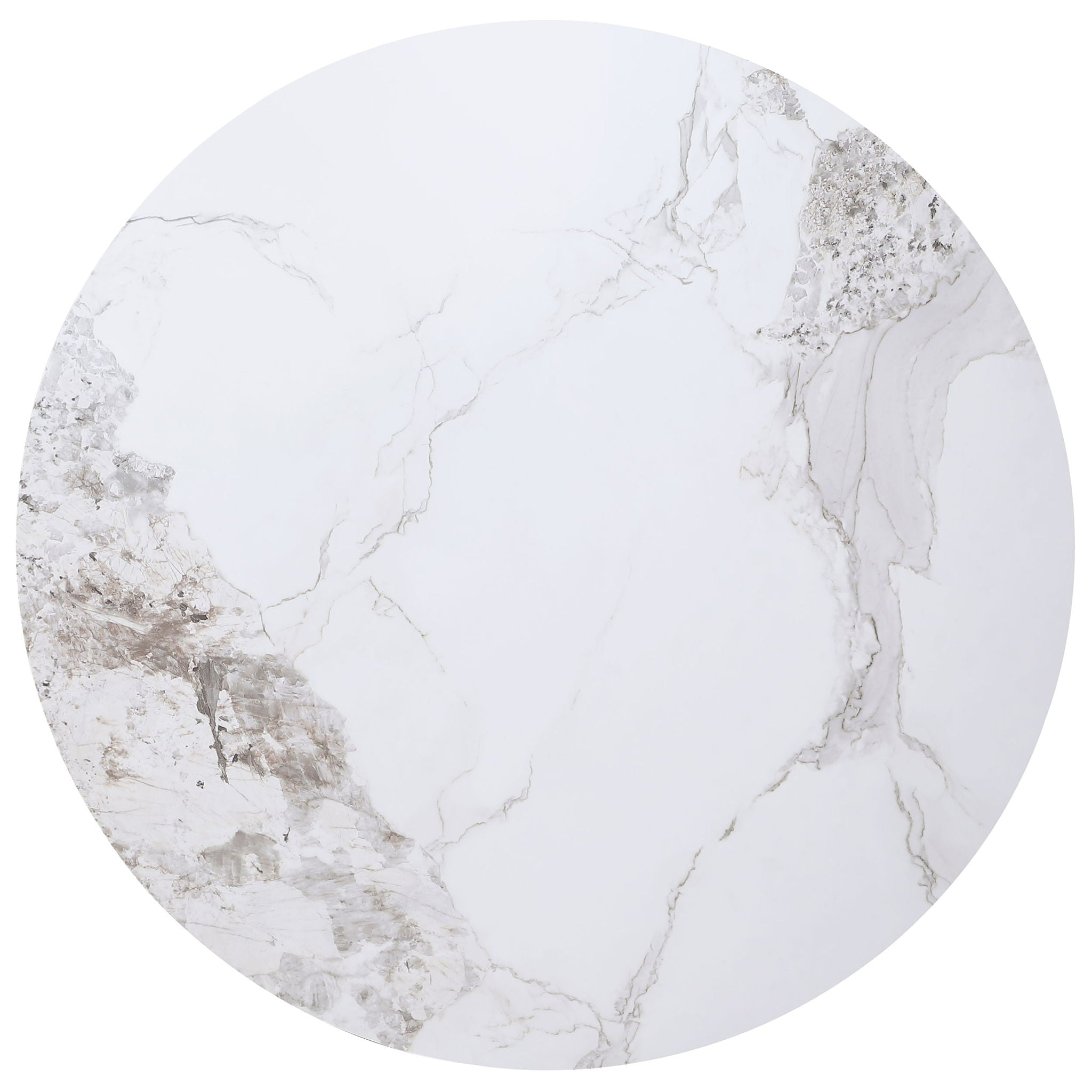 Quincy - Round Dining Table - White Marble