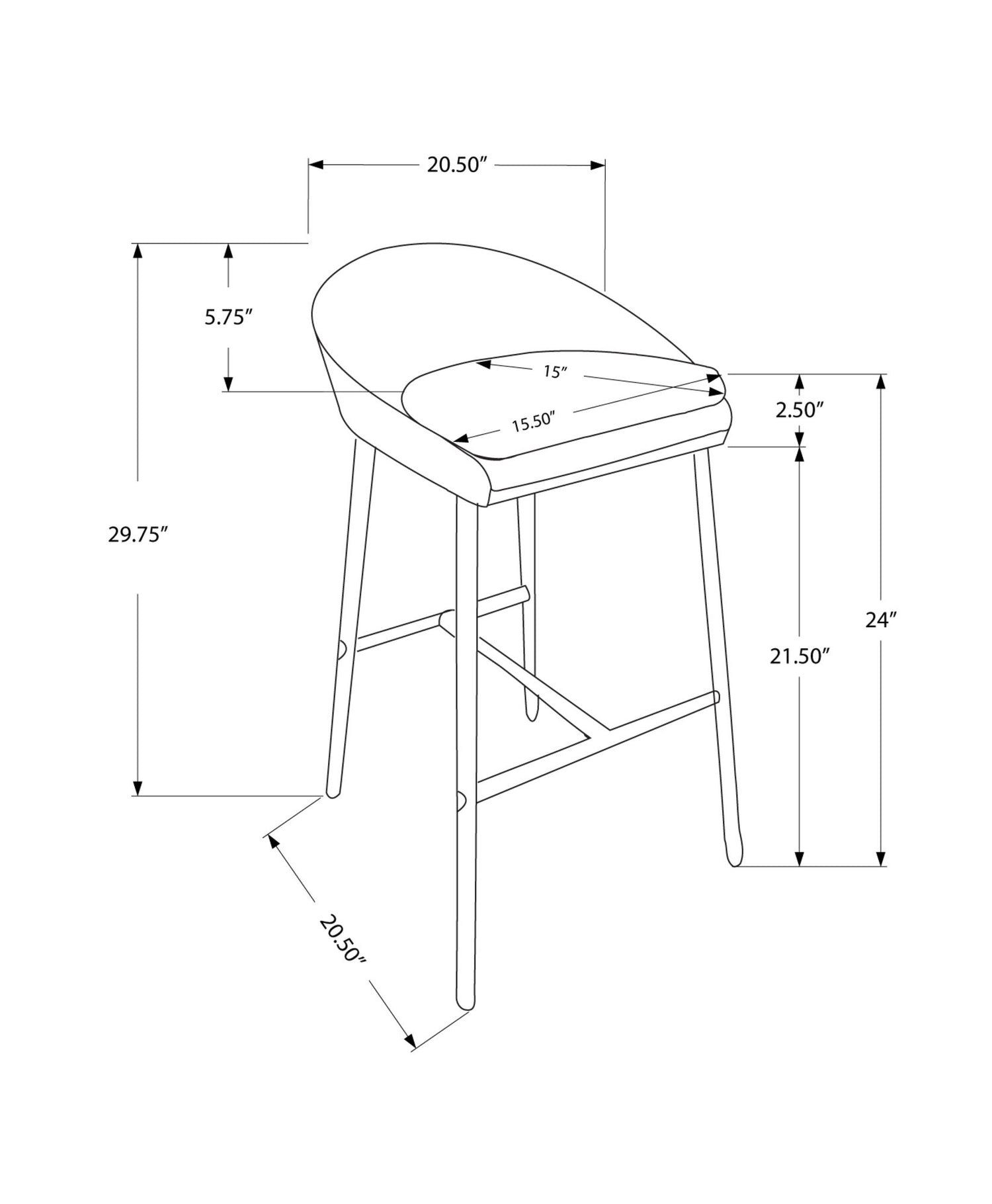 Swivel Stool Bar Height, Contemporary &amp; Modern (Set of 2)