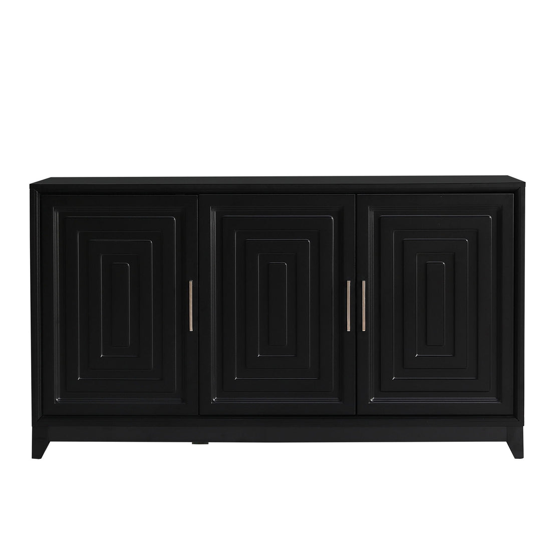TV Stand For TVs Up To 65", Modern Entertainment Center Media Console Cabinet With 2 Spacious Storage Space, Solid Wood Legs For Living Room