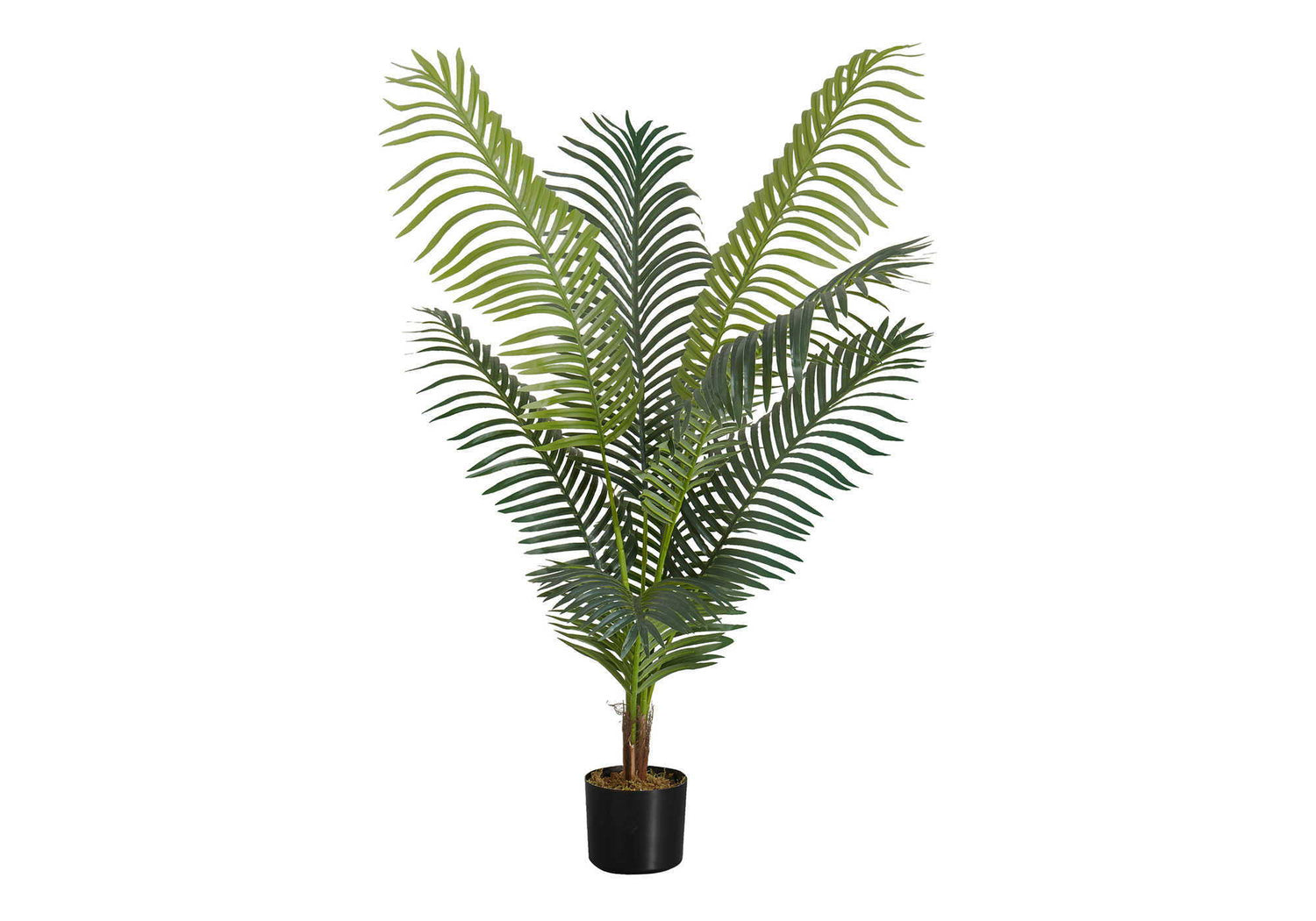 47&quot; Tall, Artificial Plant, Palm Tree, Indoor, Faux, Fake, Floor, Greenery, Potted, Real Touch, Decorative - Green / Black