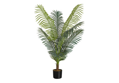 47&quot; Tall, Artificial Plant, Palm Tree, Indoor, Faux, Fake, Floor, Greenery, Potted, Real Touch, Decorative - Green / Black