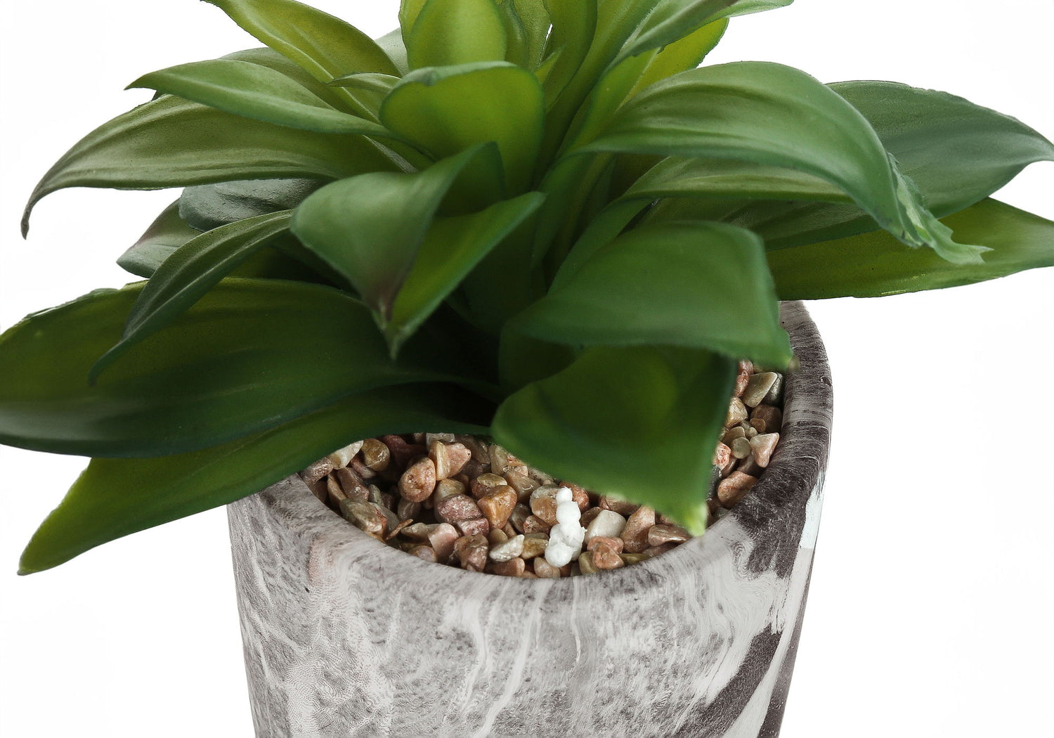 6&quot; Tall, Artificial Plant, Succulent, Indoor, Faux, Fake, Table, Greenery, Potted, Decorative (Set of 2) - Green / Gray