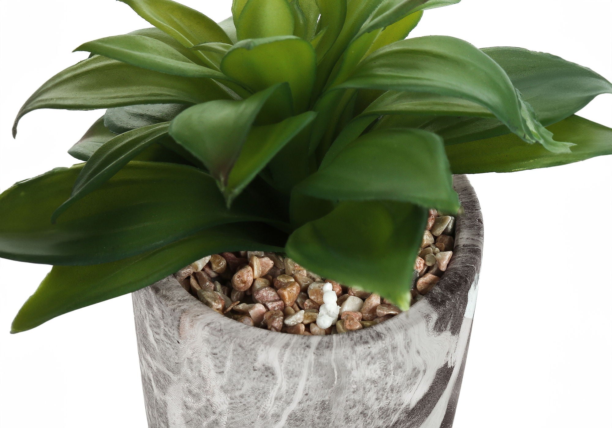 6&quot; Tall, Artificial Plant, Succulent, Indoor, Faux, Fake, Table, Greenery, Potted, Decorative (Set of 2) - Green / Gray