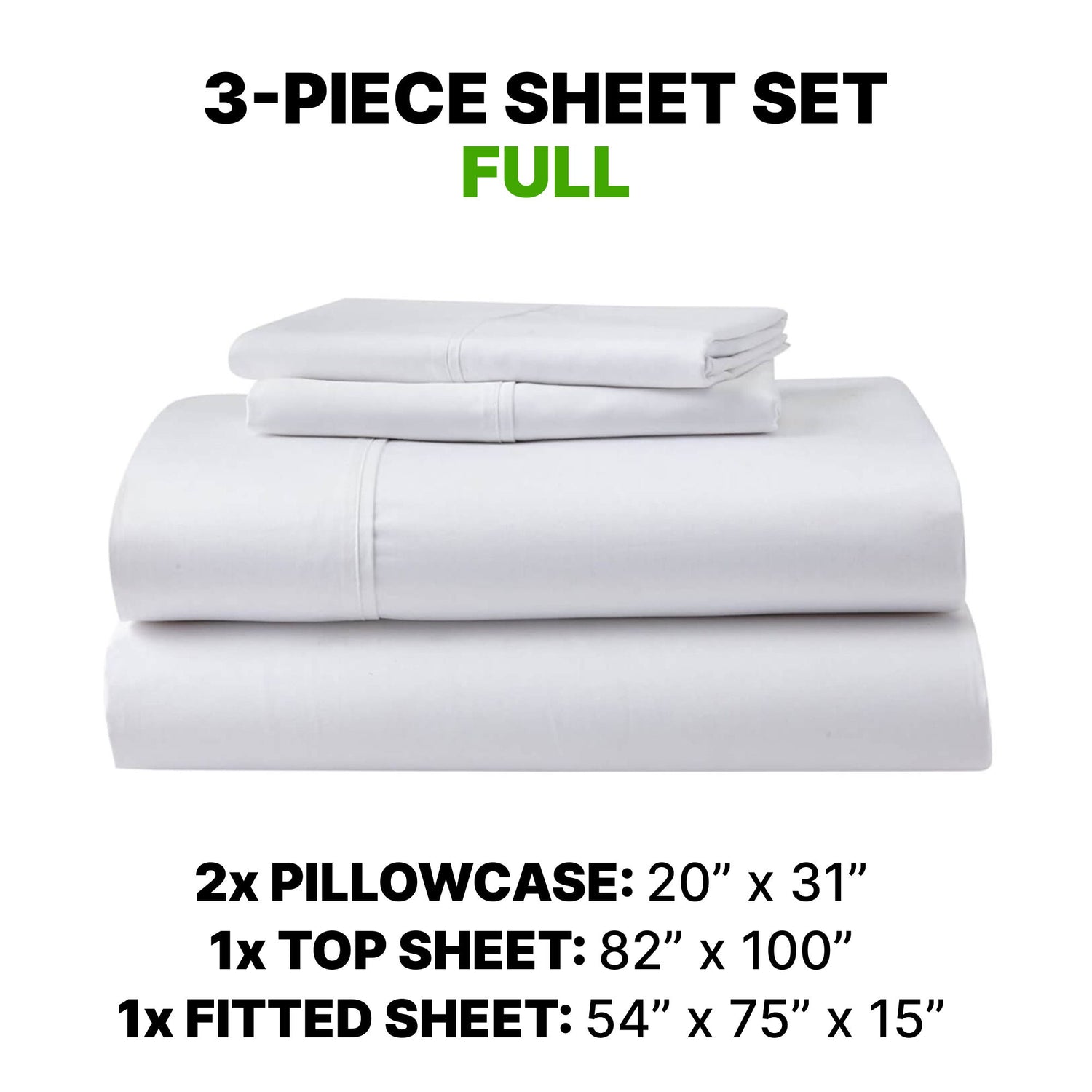 Sheet Set Luxurious Supima Cotton, Wrinkle Resistant, Breathable, With 2 Ghostgrip Band