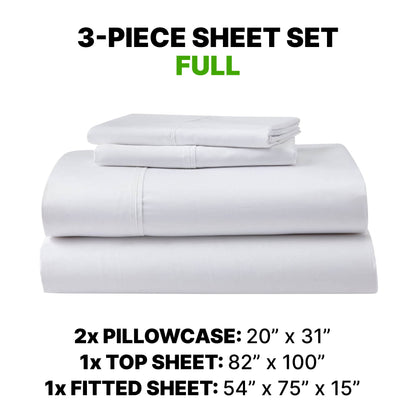 Sheet Set Luxurious Supima Cotton, Wrinkle Resistant, Breathable, With 2 Ghostgrip Band