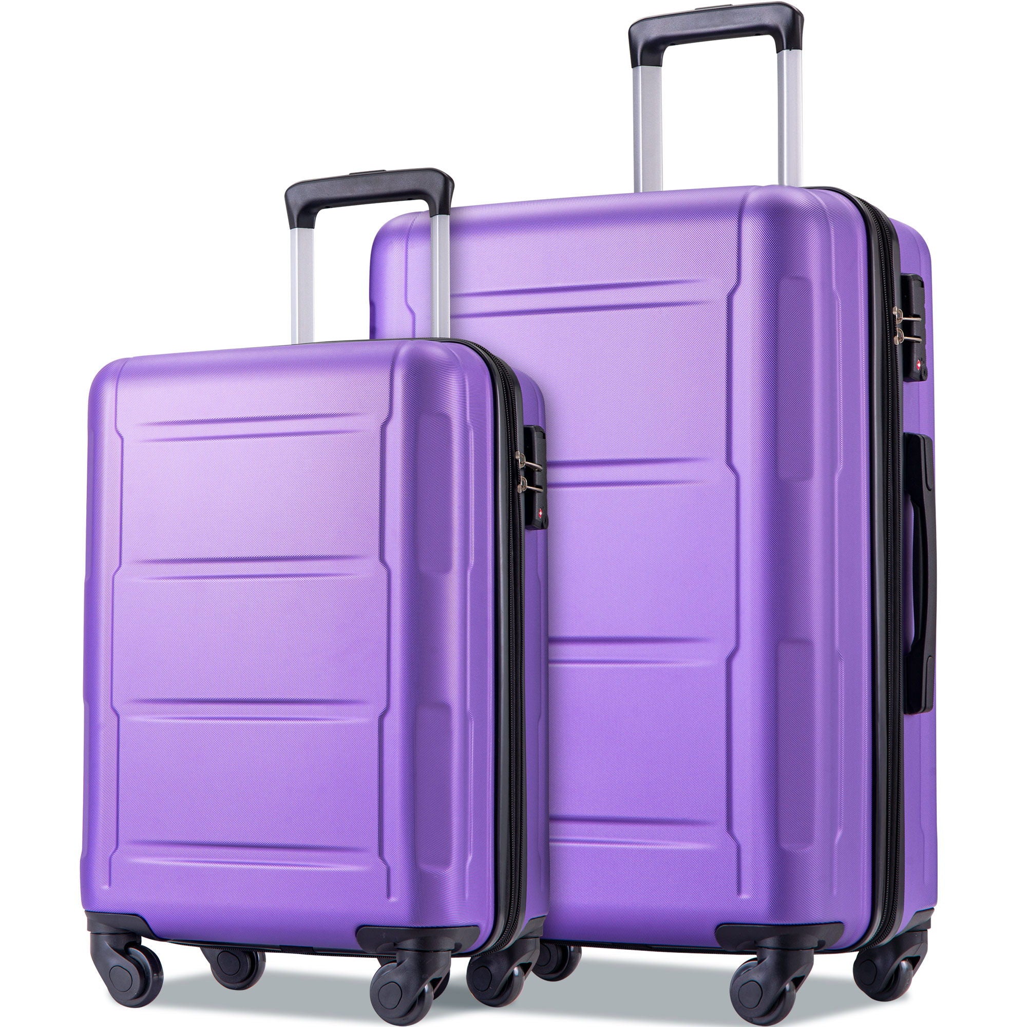 Expanable Spinner Wheel 2 Piece Luggage Set ABS Lightweight Suitcase With Tsa Lock 20&quot; / 28&quot;
