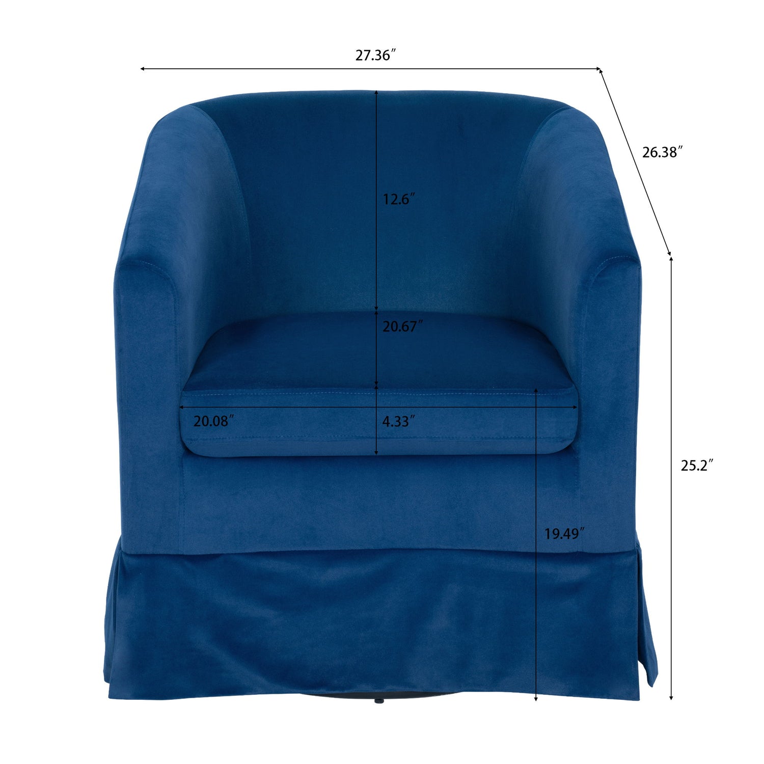 27.36&quot; Wide Swivel Chair