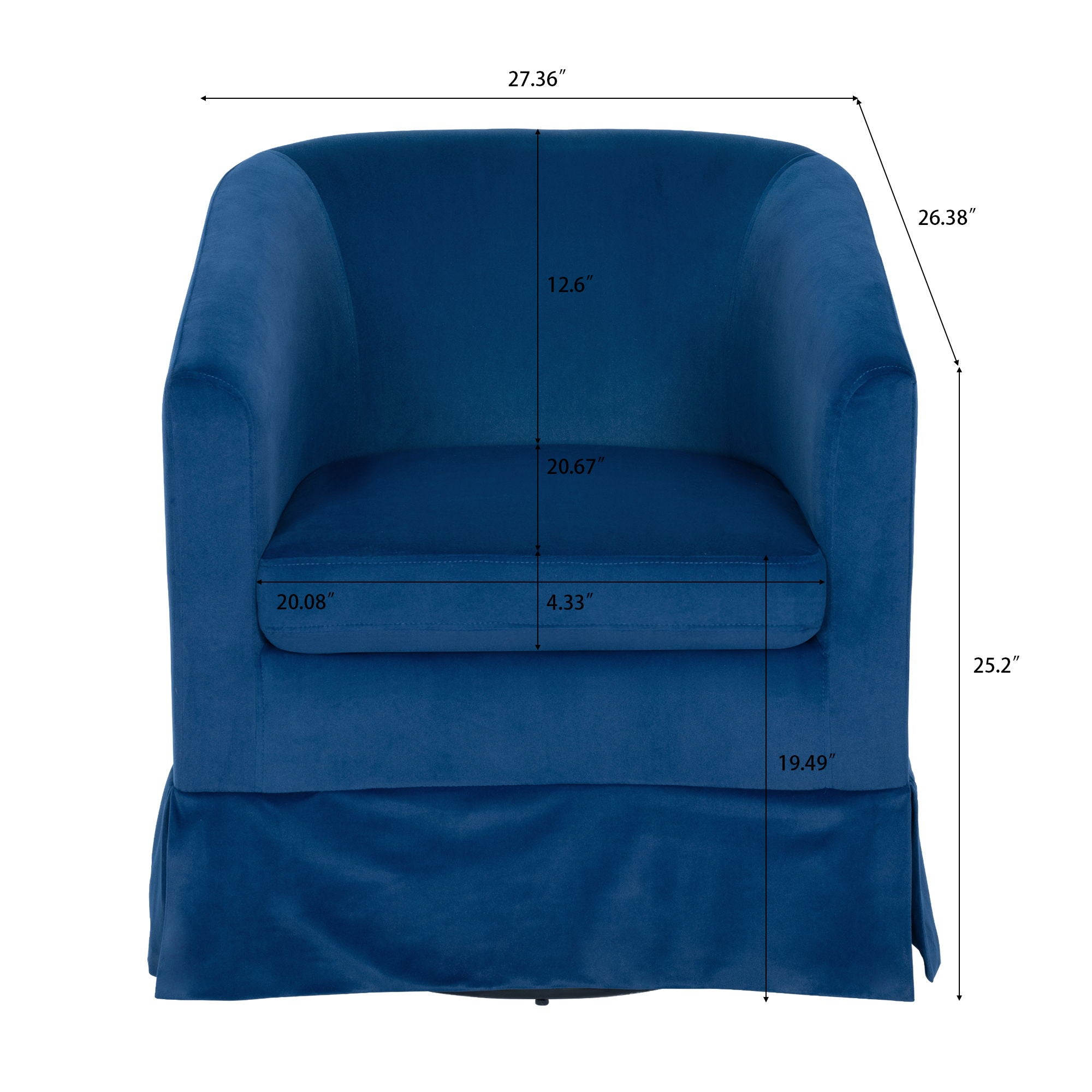27.36&quot; Wide Swivel Chair