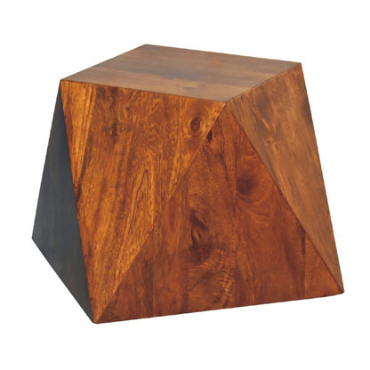 Abstract End Table - Chestnut
