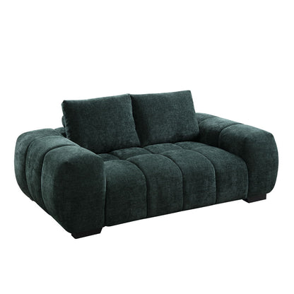 Ferrand - 2 Pieces Green Living Room Sofa &amp; Loveseat Set - Green