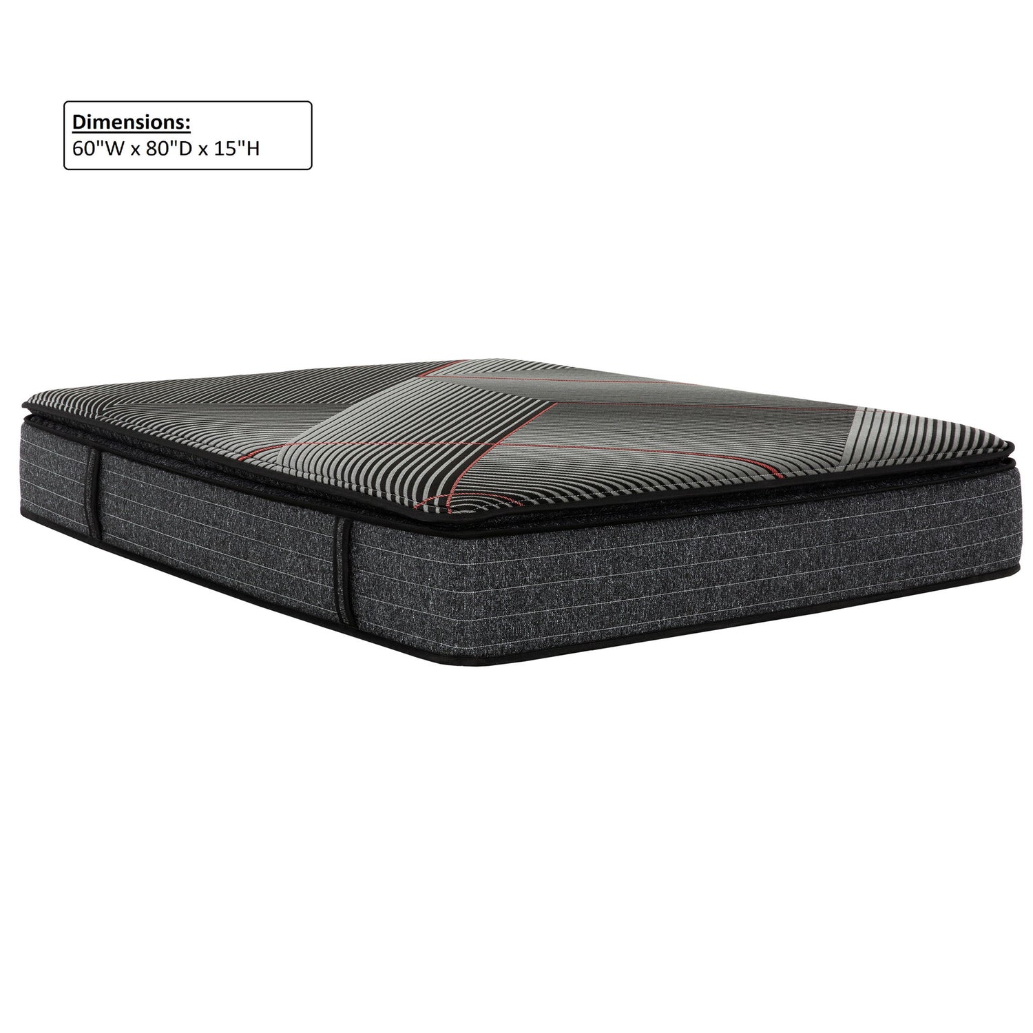 15" Euro Top Gel Memory Foam Hybrid Mattress With Pocket Coils, Cooling &amp; Edge Support - Black - Queen