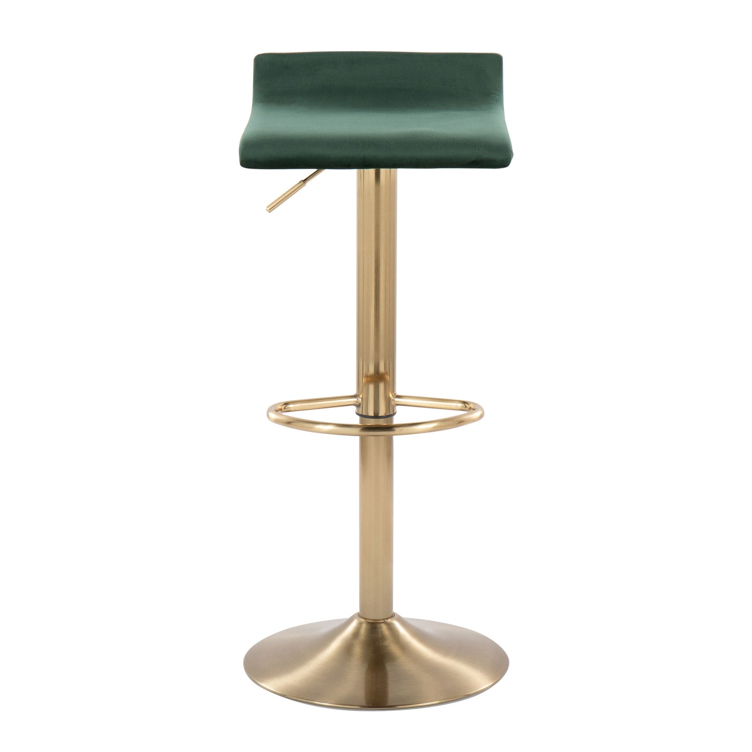 Ale - Contemporary Adjustable Height Barstool With Swivel With Oval Footrest (Set of 2)
