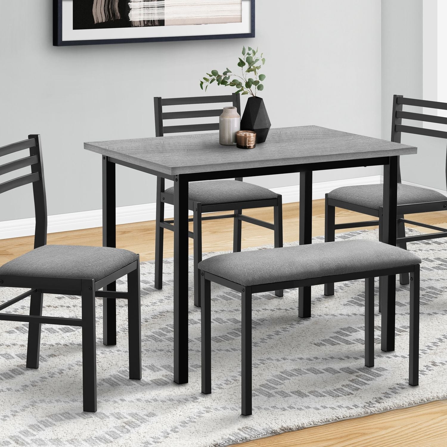 Dining Set, 5 Pieces Set, Rectangular, Small, Contemporary &amp; Modern
