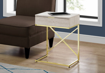 Accent Side Table, Storage Drawer, Spacious Tabletop, Contemporary &amp; Modern