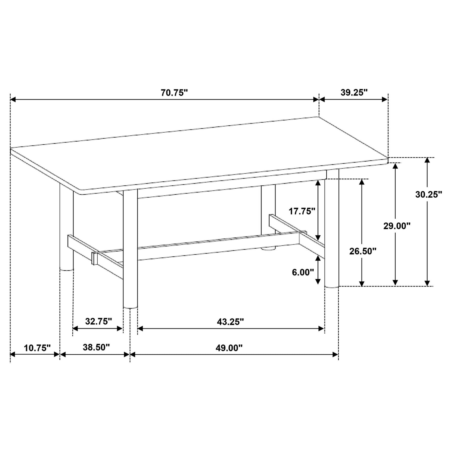 Graham - Rectangular Dining Table - Walnut