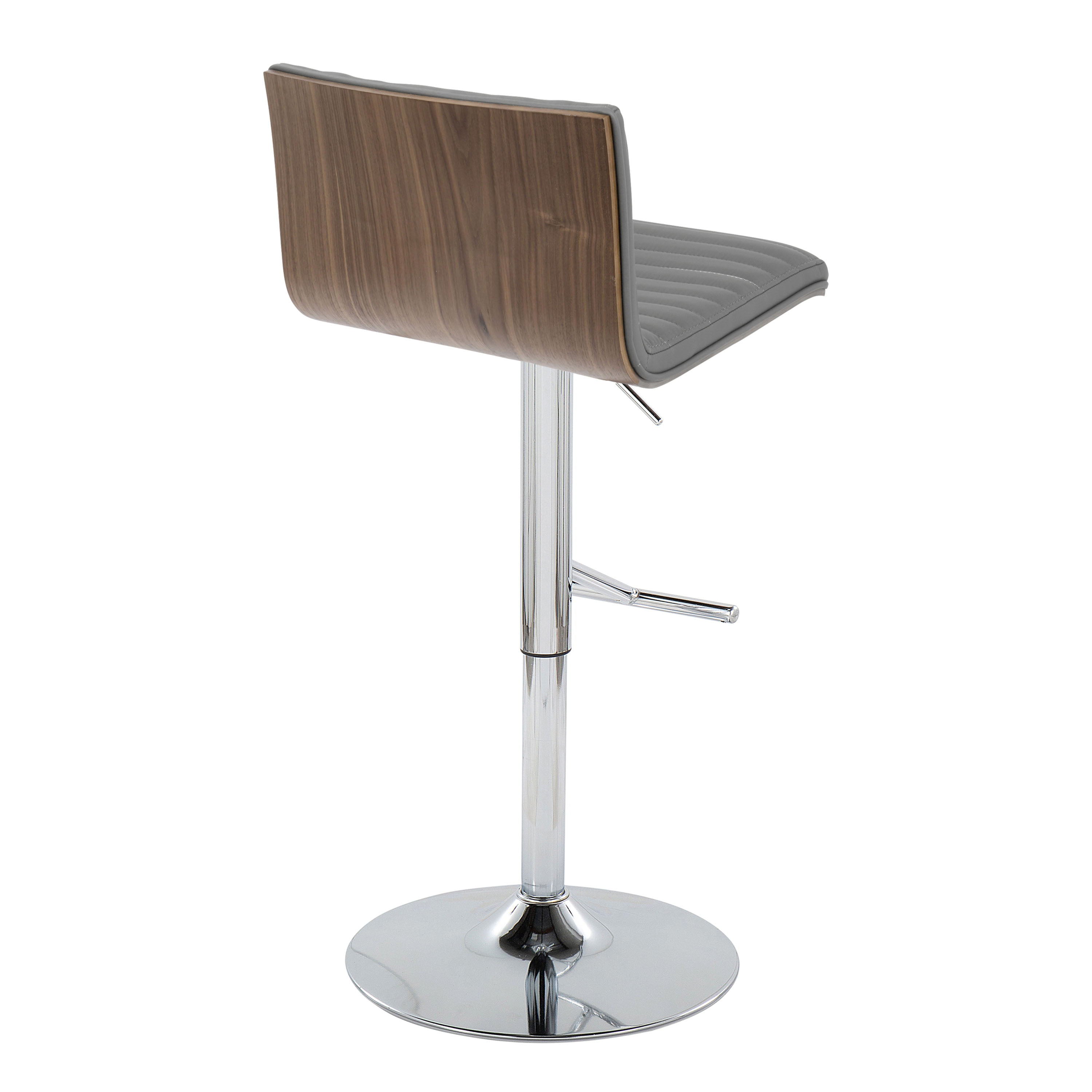 Mason - Contemporary Adjustable Barstool &amp; Swivel With Straight T Footrest (Set of 2)