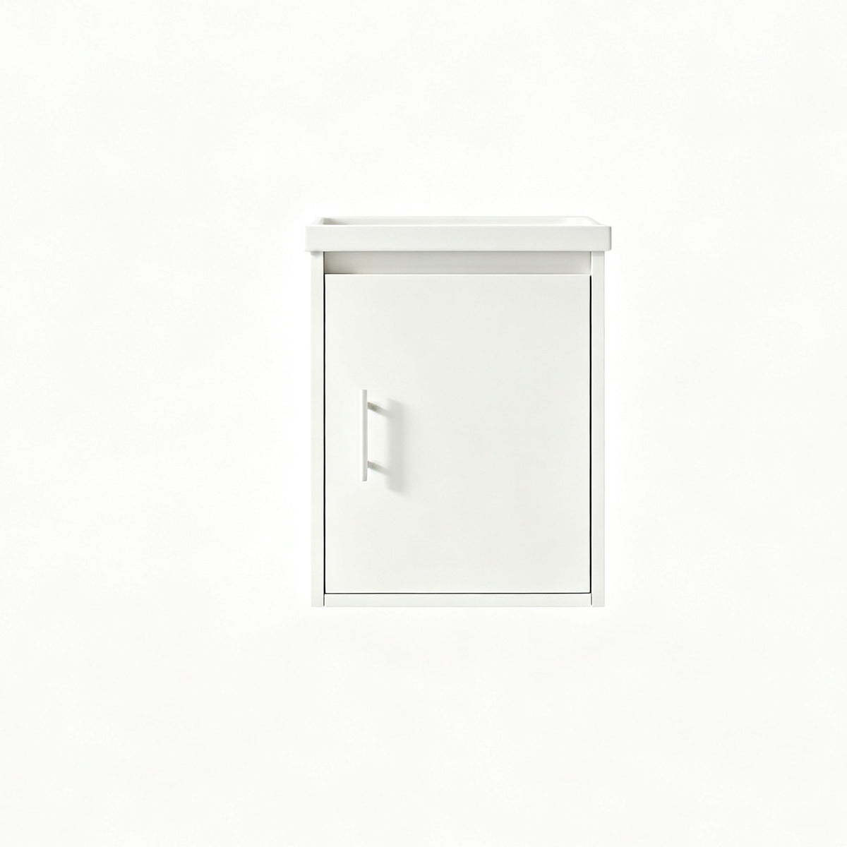 Floating Bathroom Vanity Combo, Wall Mounted Cabinet With Sink &amp; Soft Close Doors For Small Bathrooms
