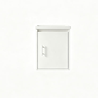 Floating Bathroom Vanity Combo, Wall Mounted Cabinet With Sink &amp; Soft Close Doors For Small Bathrooms