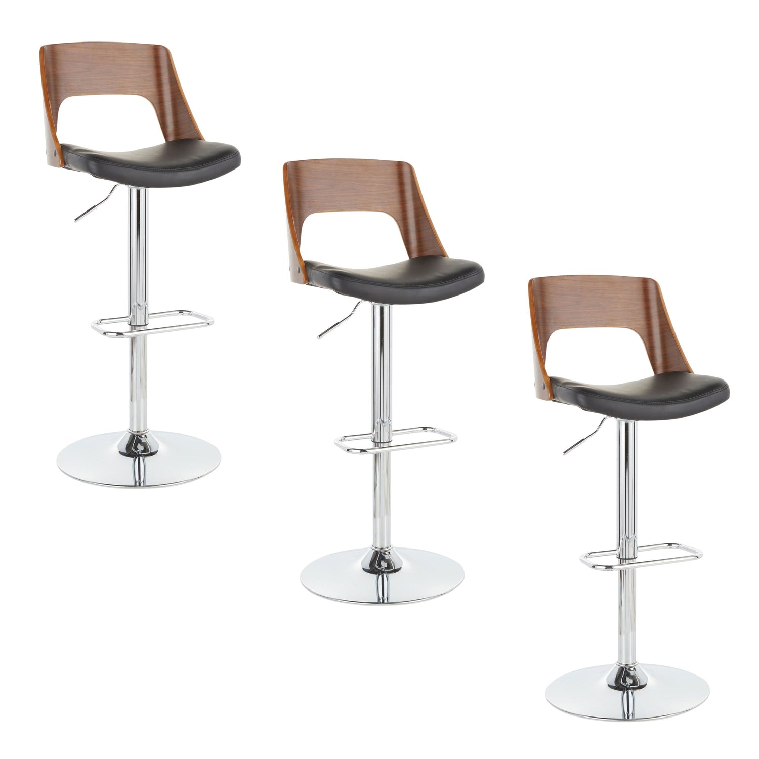 Valencia - Mid Century Modern Adjustable Barstool &amp; Swivel