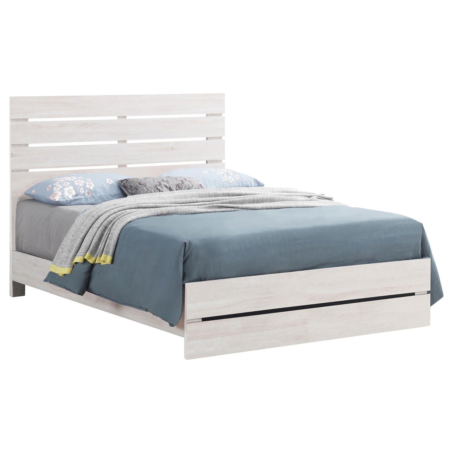 Slatted Headboard Panel Bed