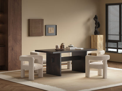 Jaramillo &amp; Lomas - 5 Pieces Dining Room Set - Beige / Espresso