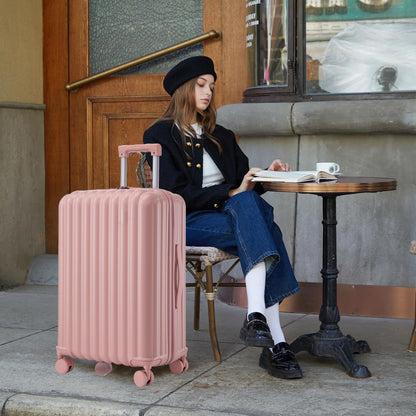 20&quot; / 24&quot; / 28&quot; 3 Pieces / Set Spinner Wheel Luggage, Carry On Suitcase, With Cup Holder &amp; USB Port &amp; Phone Holder
