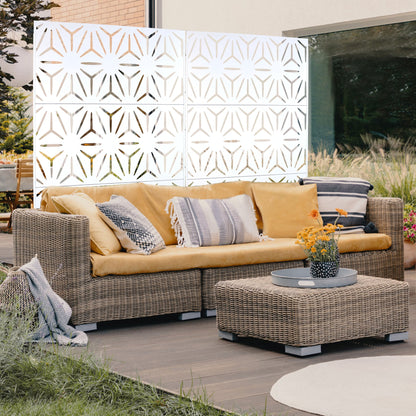 Outdoor &amp; Indoor Metal Privacy Screen, Freestanding Decorative Panels