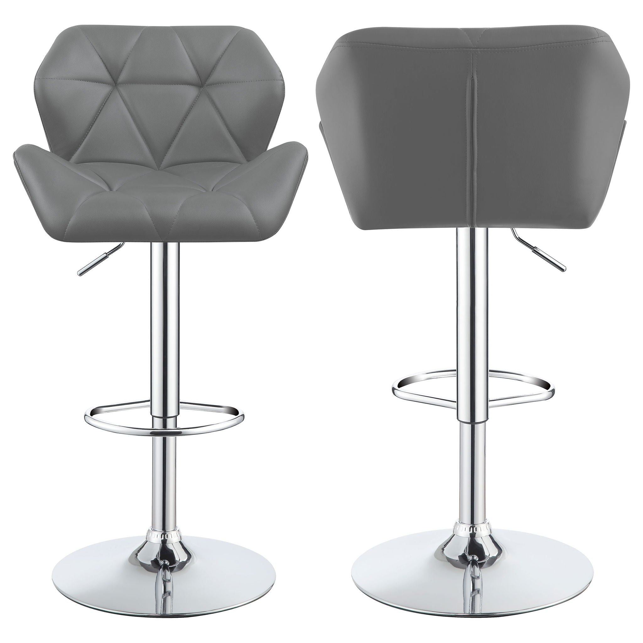 Adjustable Bar Stool With Height-Adjustable Base (Set of 2)