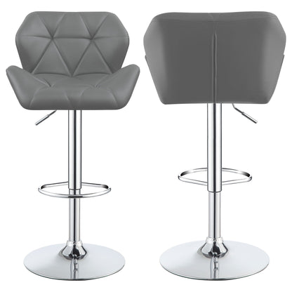 Adjustable Bar Stool With Height-Adjustable Base (Set of 2)
