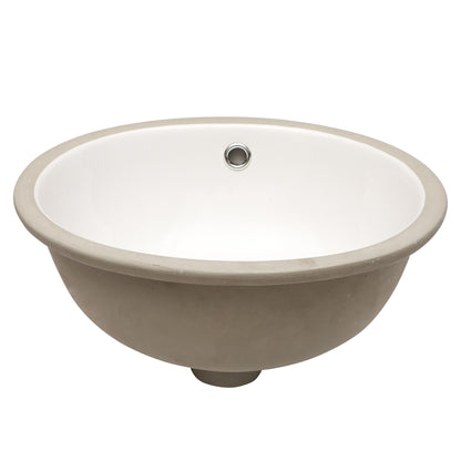 Elegant Ceramic Oval Undermount Bathroom Sink With Overflow