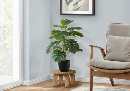 24&quot; Tall, Artificial Plant, Monstera, Indoor, Faux, Fake, Table, Greenery, Potted, Real Touch, Decorative - Green / Black