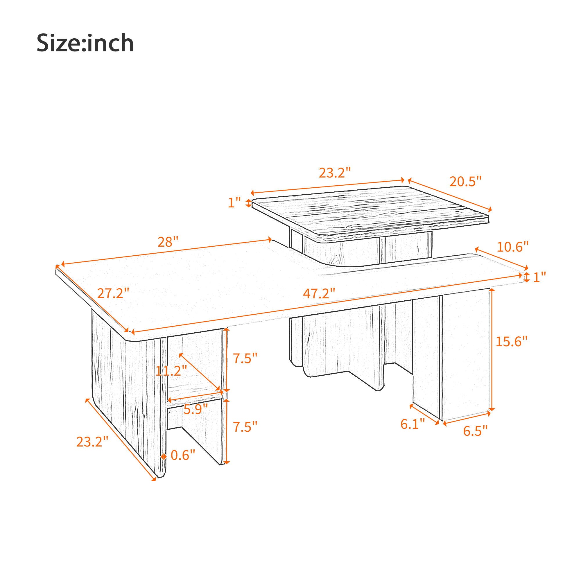 Nesting Coffee Tables (Set of 2)