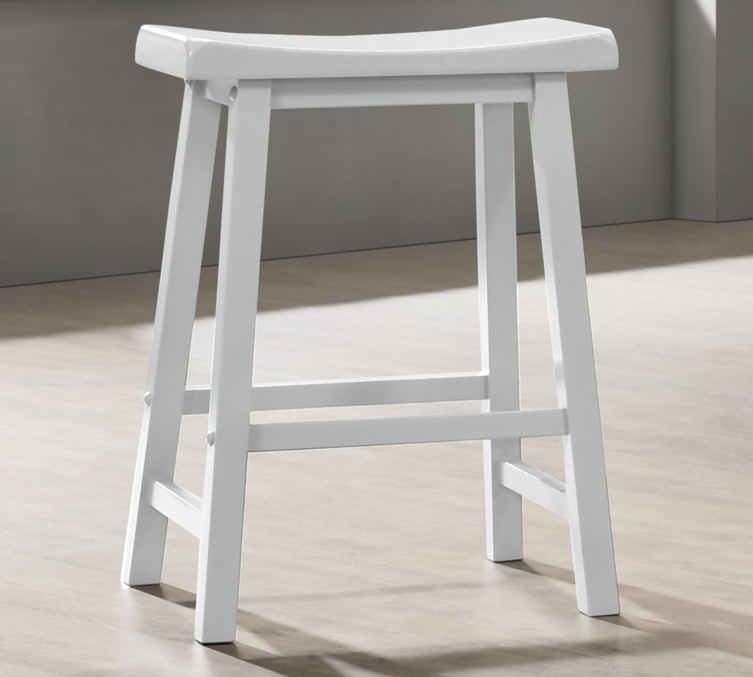 Alonzo - 17.5&quot; Backless Ergonomic Counter Height Stool (Set of 2)