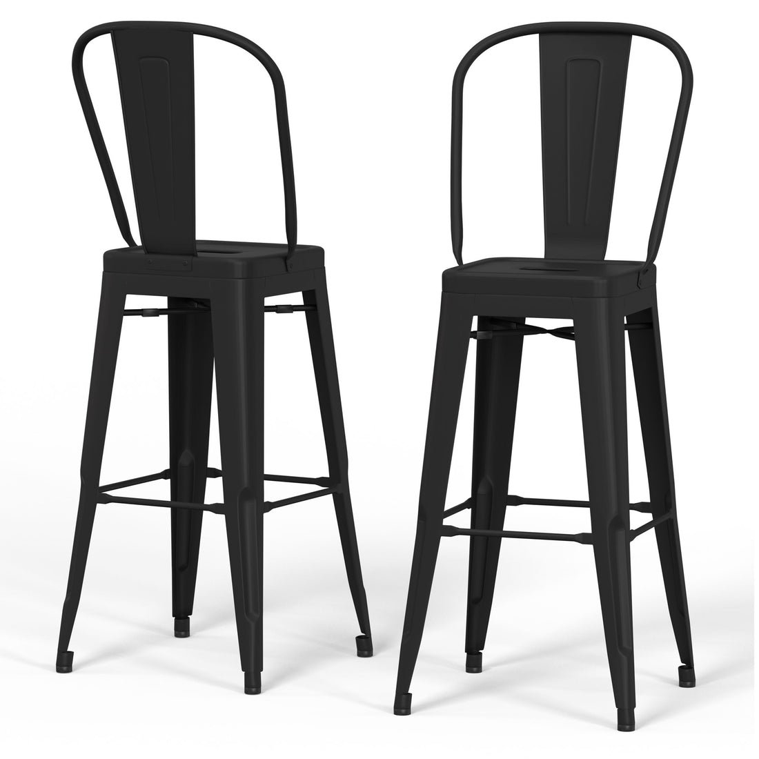 Fletcher - Metal Counter Height Stool (Set of 2) - Black