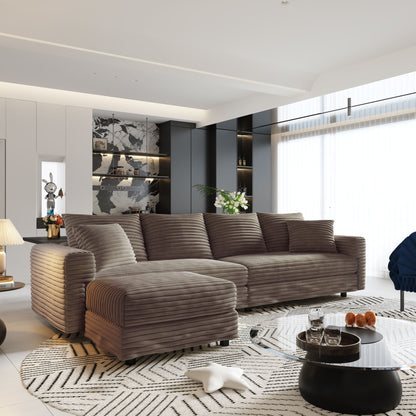 Modern Comfy Upholstered Sofa Cloud Couch &amp; Deep Seat Couches
