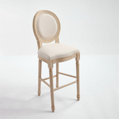 French Country Bar Chairs &amp; Round Back (Set of 2)