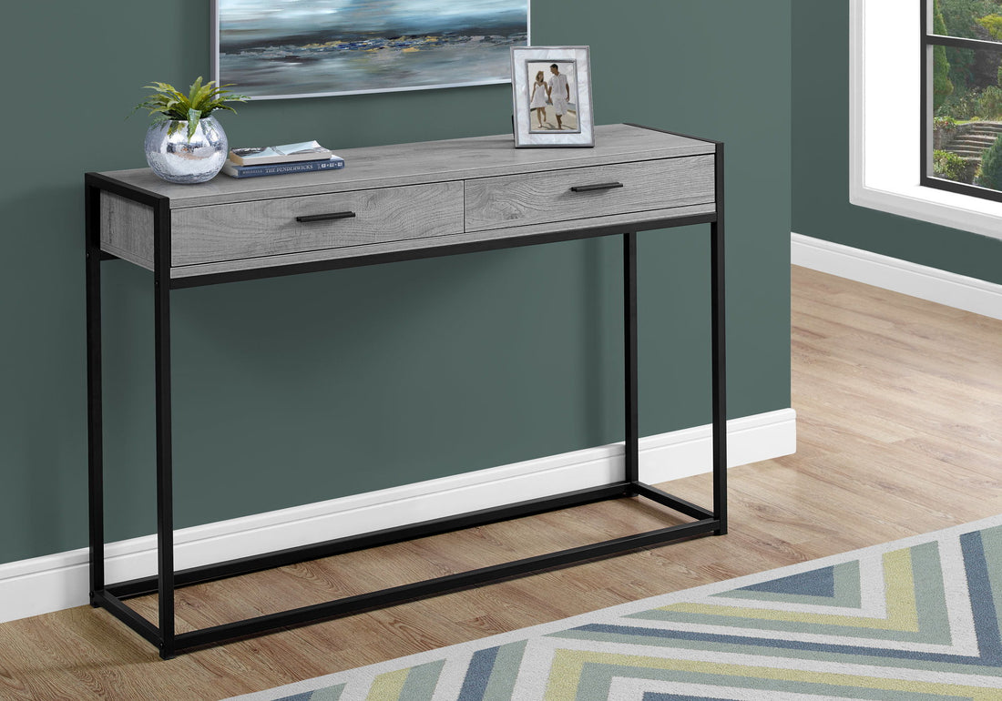 Accent Console Table For Entryway, Storage Drawers, Contemporary &amp; Modern