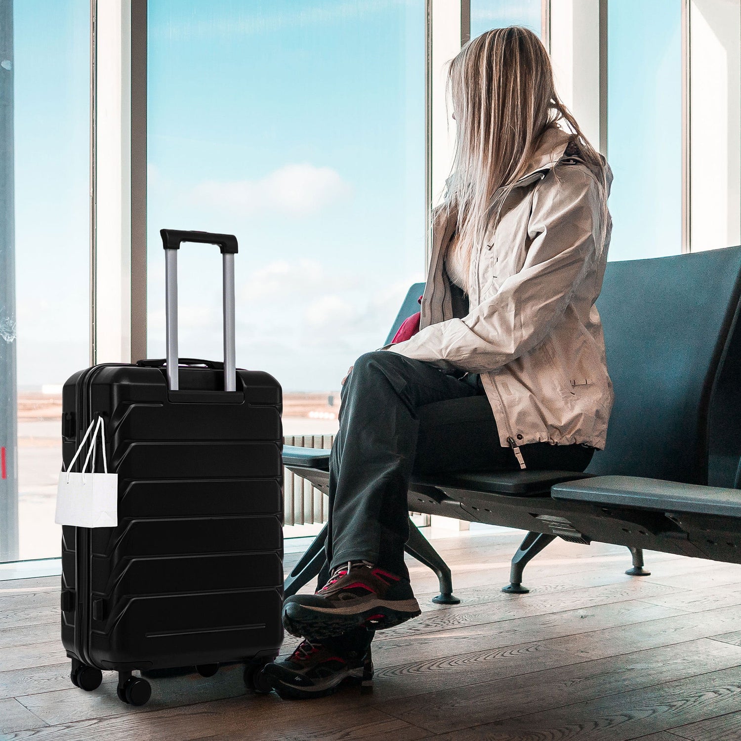3 Pieces Set 20&quot; / 24&quot; / 28&quot; Spinner Wheel Luggage With Combination Lock