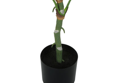 54&quot; Tall, Artificial Plant, Dieffenbachia Tree, Indoor, Faux, Fake, Floor, Greenery, Potted, Real Touch, Decorative - Green / Black