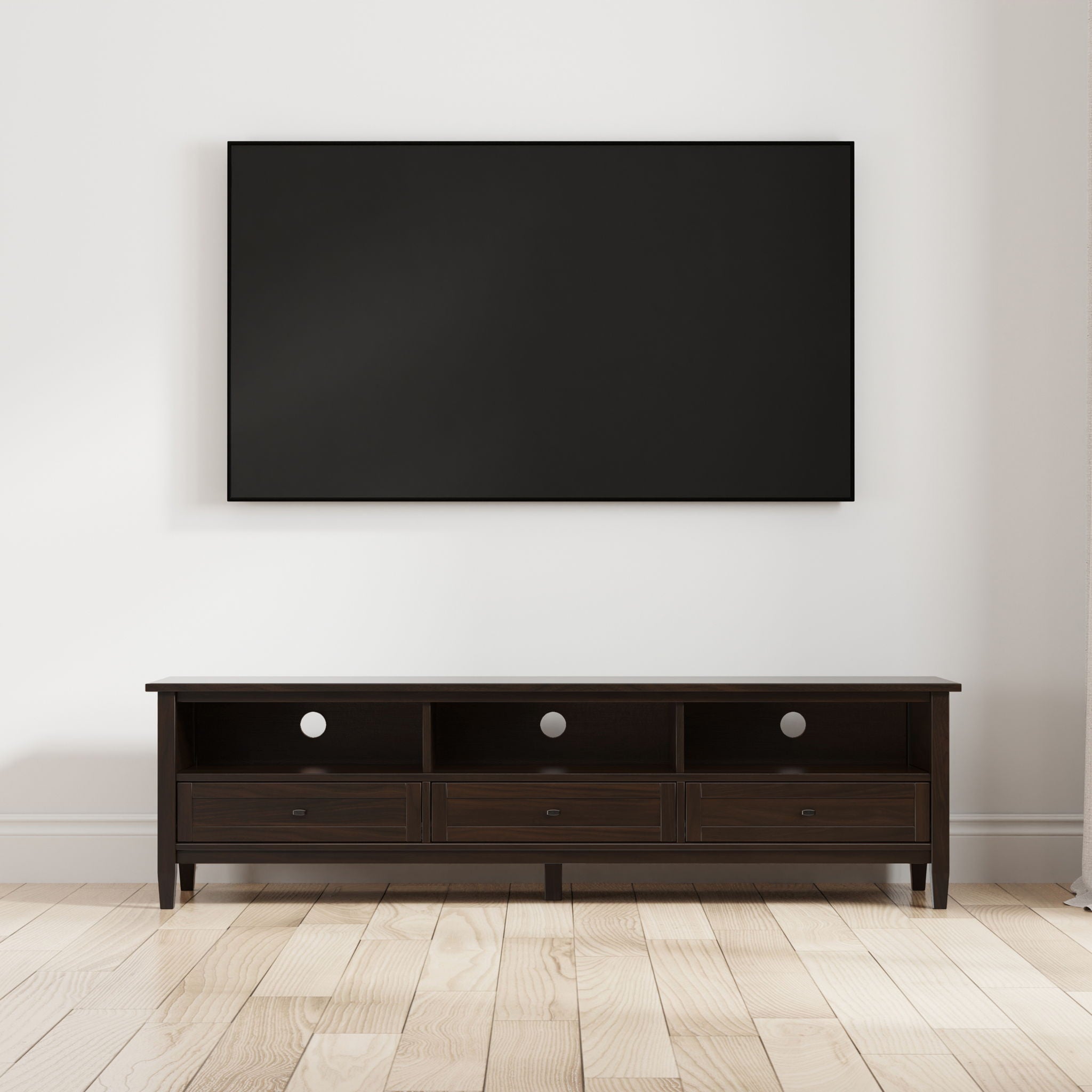 Warm Shaker - Handcrafted Low TV Media Stand