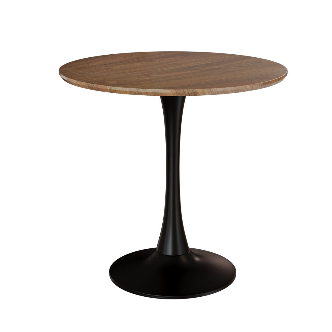 Mid Century Modern Round Dining Table With Top &amp; Pedestal Base
