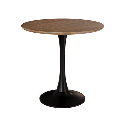Mid Century Modern Round Dining Table With Top &amp; Pedestal Base