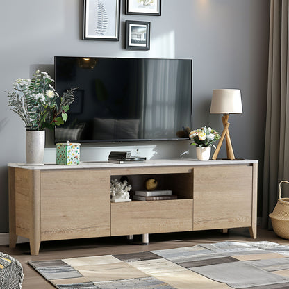 Modern TV Stand With LED Lights Entertainment Center TV Cabinet With Storage For Up To 75&quot; For Gaming Living Room Bedroom