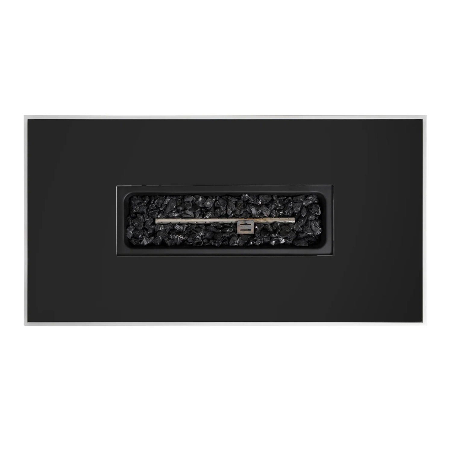 Outdoor 43&quot; Rectangular Fire Pit Table With Adjustable Flame Control - White