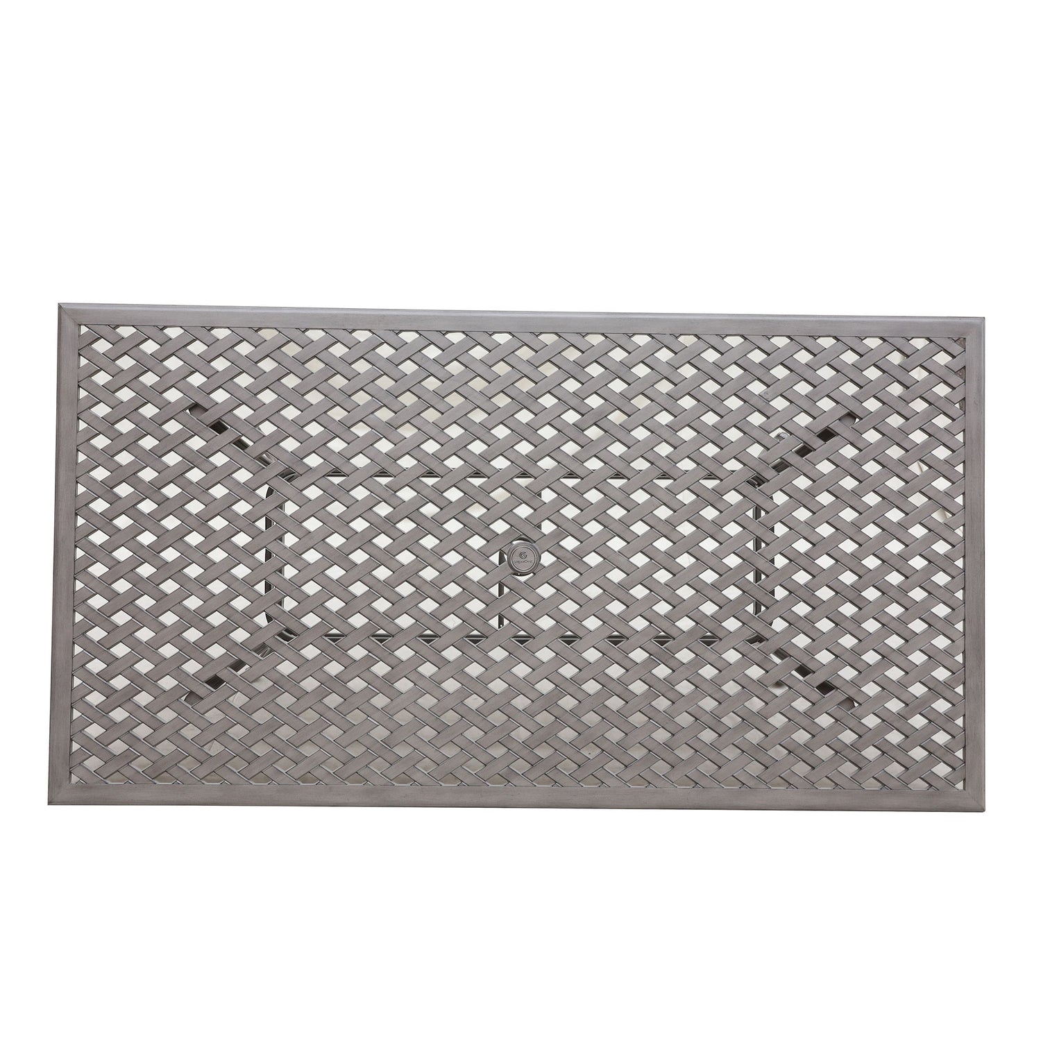 46X86&quot; Cast Aluminum Rectangle Table - Gray