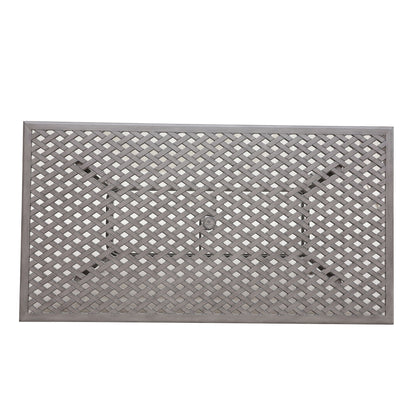 46X86&quot; Cast Aluminum Rectangle Table - Gray