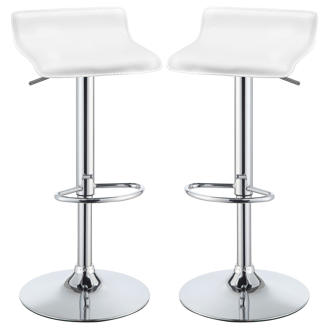 Bidwell - Adjustable Bar Stool (Set of 2) - White