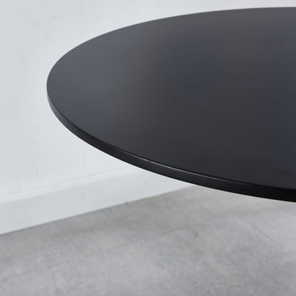 31.5&quot; Tulip Table Mid-Century Dining Table For 2-4 People With Round MDF Table Top, Pedestal Dining Table, End Table Leisure Coffee Table - Black
