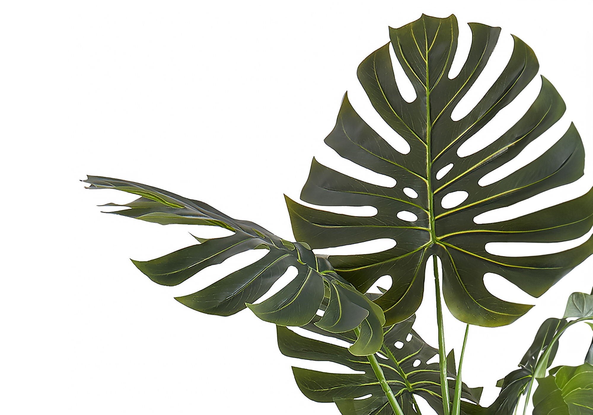 55&quot; Tall, Artificial Plant, Monstera Tree, Indoor, Faux, Fake, Floor, Greenery, Potted, Real Touch, Decorative - Green / Black